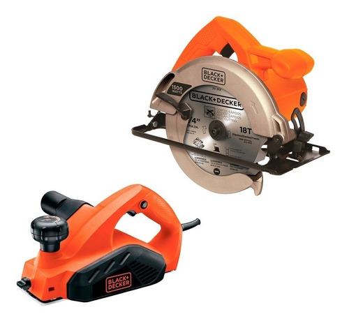 Sierra Circular 1500W + Cepillo Eléctrico 650W BLACK + DECKER CS1024-K6 - Imagen 2